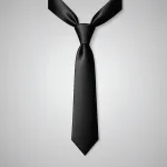 plain black tie image